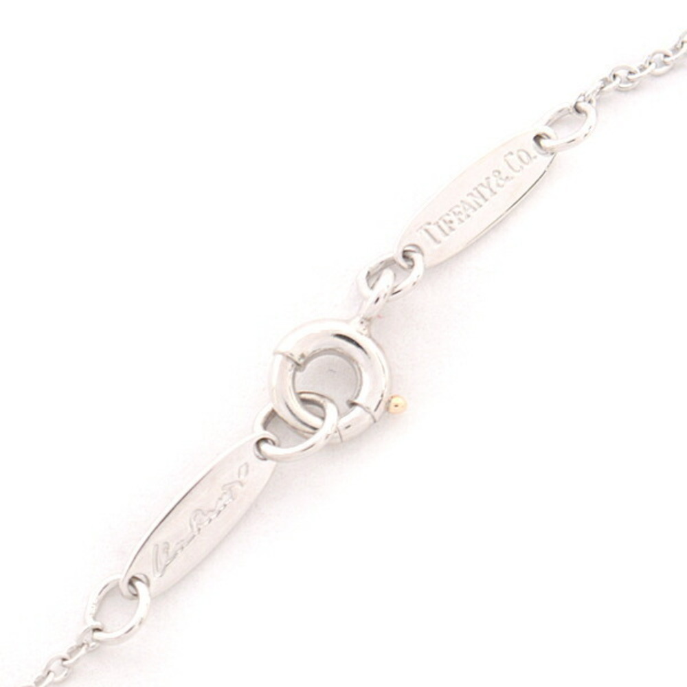 Tiffany Necklace Lock Crystal Cross Pendant Platinum